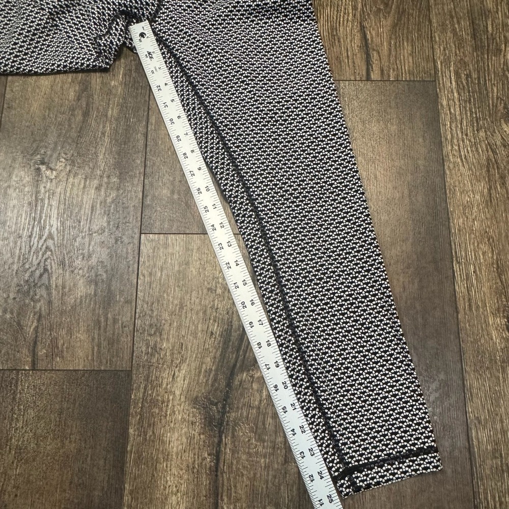 Lululemon Wunder Under Hi-Rise 7/8 Tight Full-On Luxtreme Black White Size 10 - Picture 7 of 7